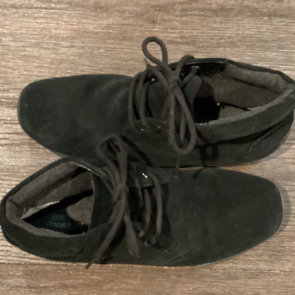 Ross Hommerson Black Lace Up‎ Suede Ankle Boots CARLY Size 8N Rubber Soles - Picture 4 of 5